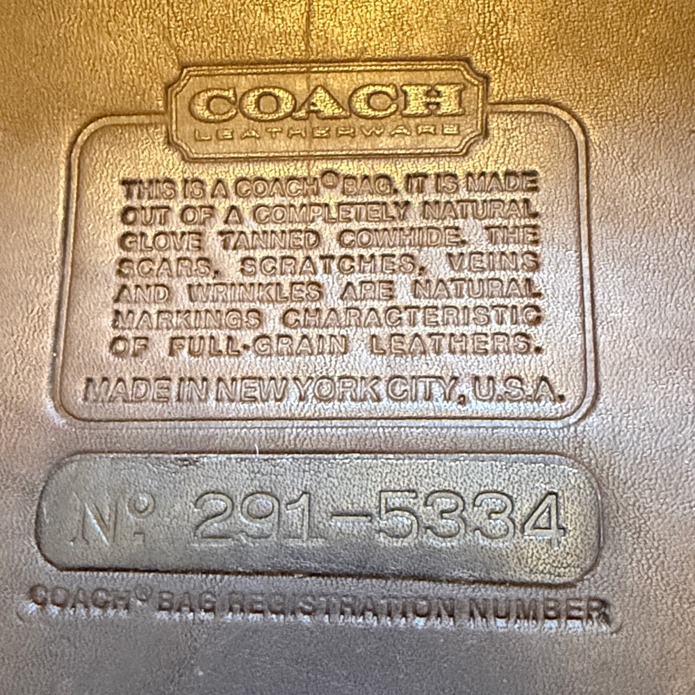 Vintage Coach slim clutch large 9555 MOCHA GLUE IN REGISTRATION NEW YORK CITY - Picture 13 of 16